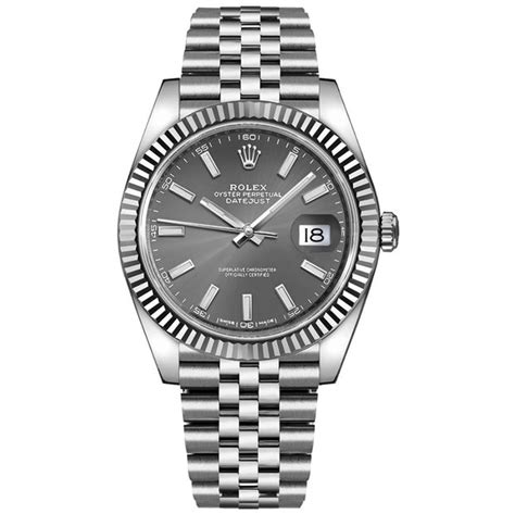 rolex datejust 41mm grey dial